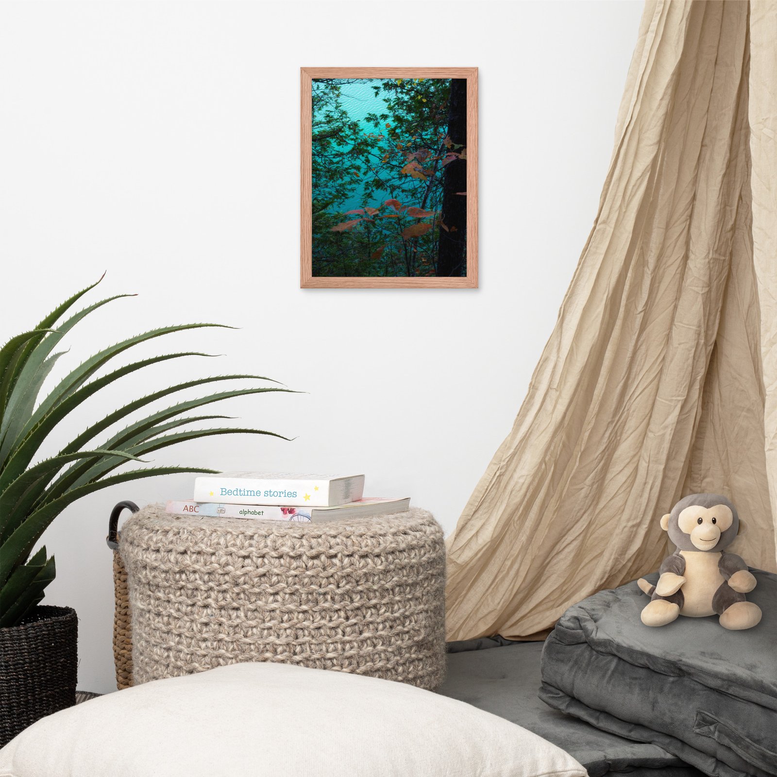 Azure Tree Reflection – Matte framed poster